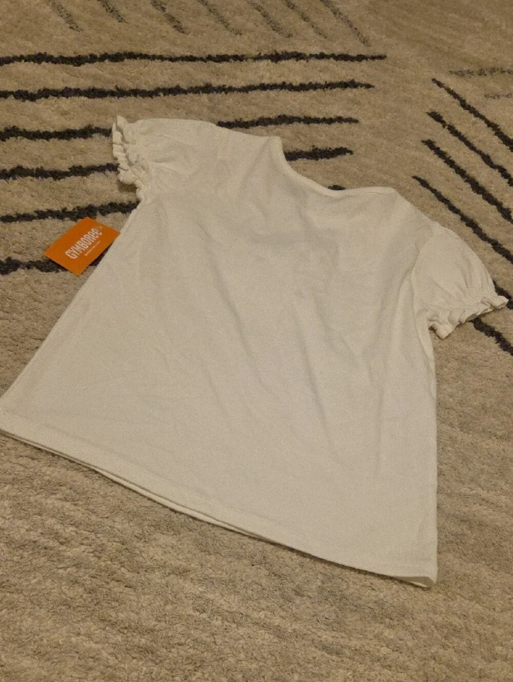 Gymboree Cream Tee with Purple Floral Applique